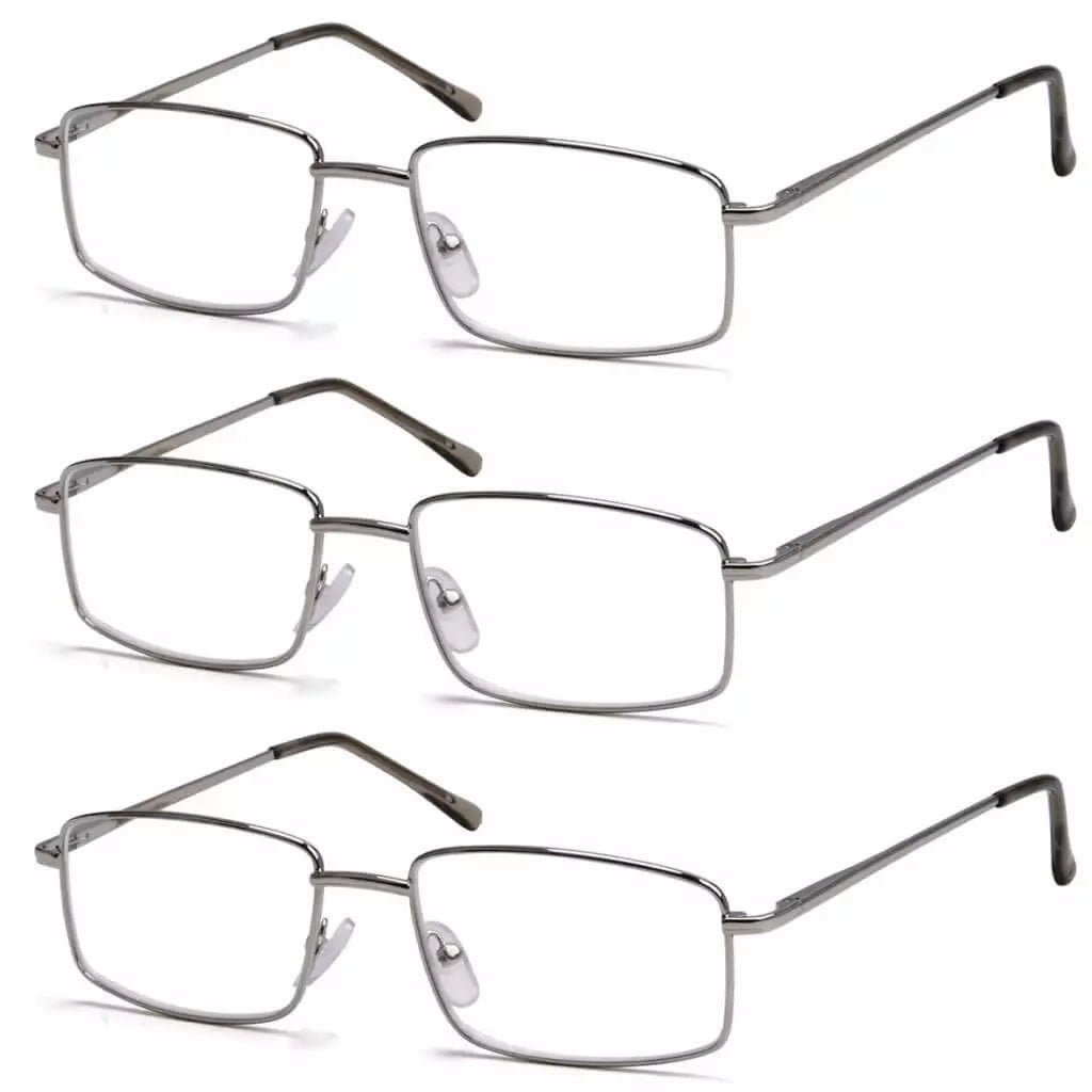 3 Pack Classic Metal Frame Reading Glasses R15023eyekeeper.com