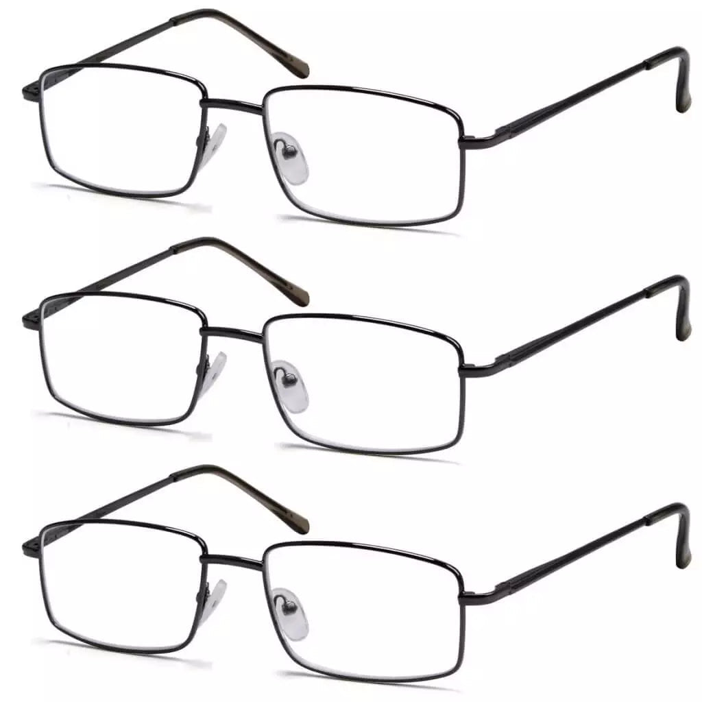 3 Pack Classic Metal Frame Reading Glasses R15023eyekeeper.com