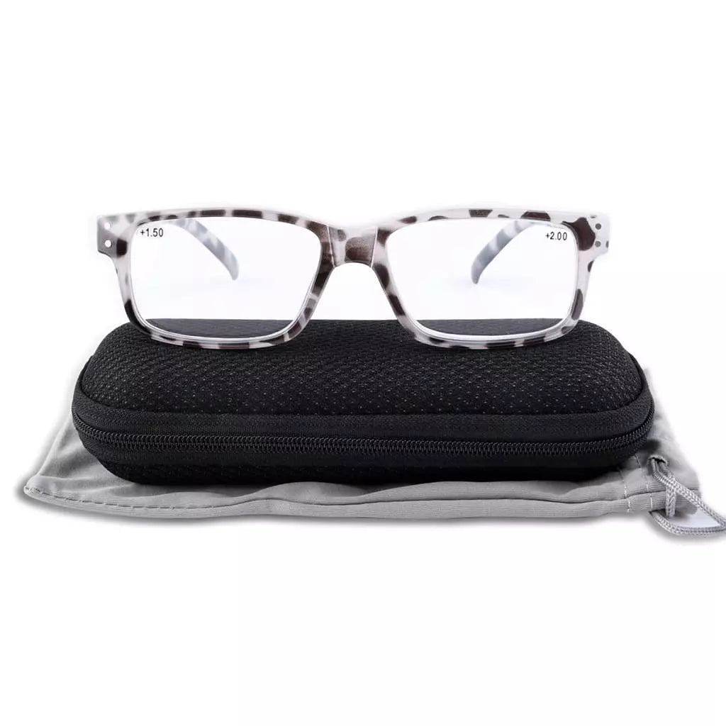 (Must Buy Both Eyes) Reading Glasses with Different Strength for Each Eye PR032 Grey Tortoiseeyekeeper.com