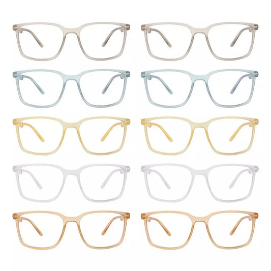 10 Pack Chic Rectangle Reading Glasses Stylish Readers R151eyekeeper.com