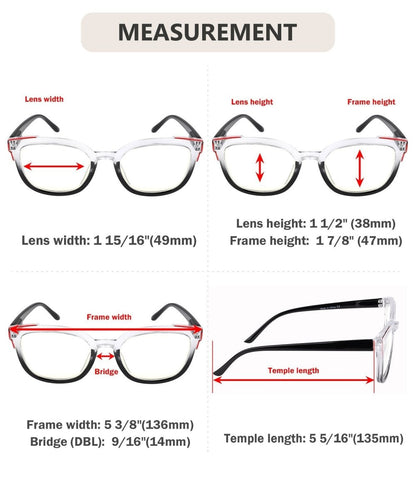 10 Pack Fashionable Reading Glasses Include Two Sunglasses R2114eyekeeper.com