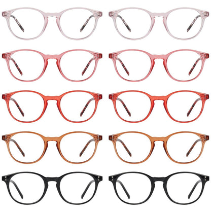 10 Pack Oval Round Reading Glasses Pattern Design R9115Beyekeeper.com