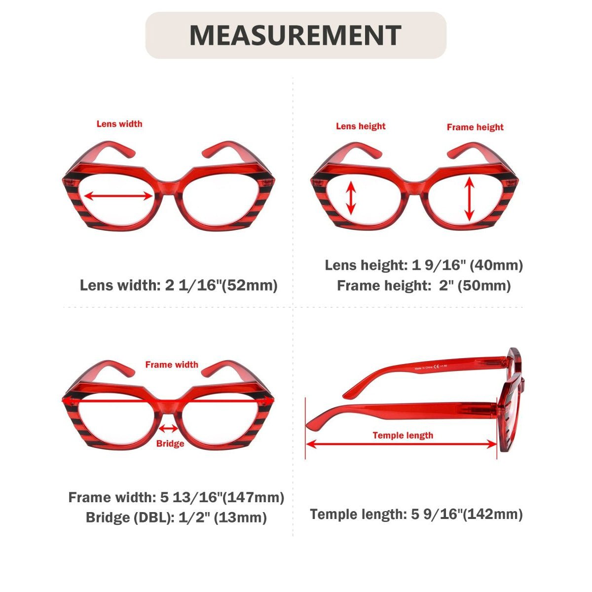 10 Pack Oversized Cat Eye Reading Glasses Funky Readers R2135eyekeeper.com