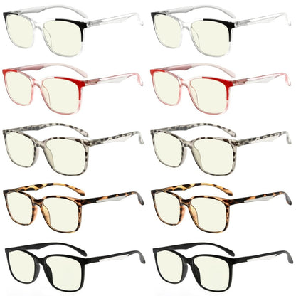 10 Pack Stylish Large Frame Blue Light Filter Reading Glasses UVR9113eyekeeper.com