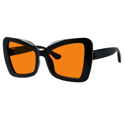 100% Blue Blocking Glasses Cat - eye Orange Lens Metalless Screwless R2315 - B98eyekeeper.com