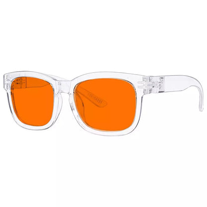 100% Blue Blocking Glasses Square Orange Lens Metalless Screwless Eyewear R033 - B98eyekeeper.com