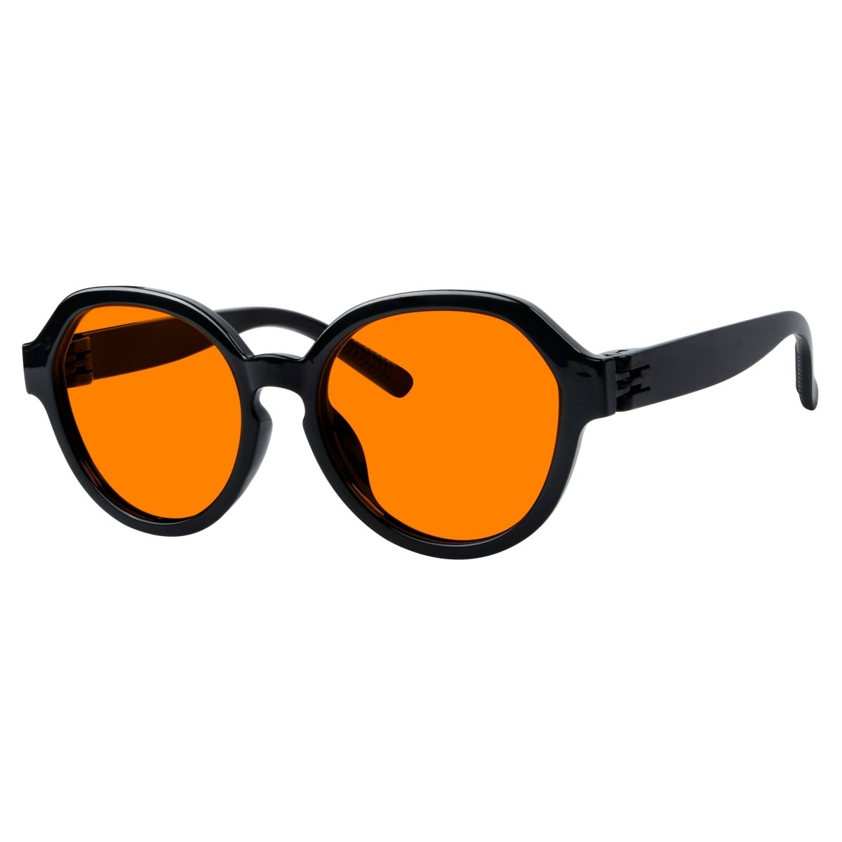 100% Blue Blocking Orange Glasses Oversized Metalless Nighttime Eyewear R2317 - B98eyekeeper.com