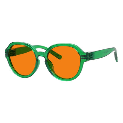 100% Blue Blocking Orange Glasses Oversized Metalless Nighttime Eyewear R2317 - B98eyekeeper.com