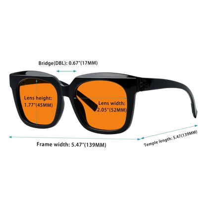 100% Blue Blocking Orange Lens for Sleep Metalless Glasses R2144 - B98eyekeeper.com