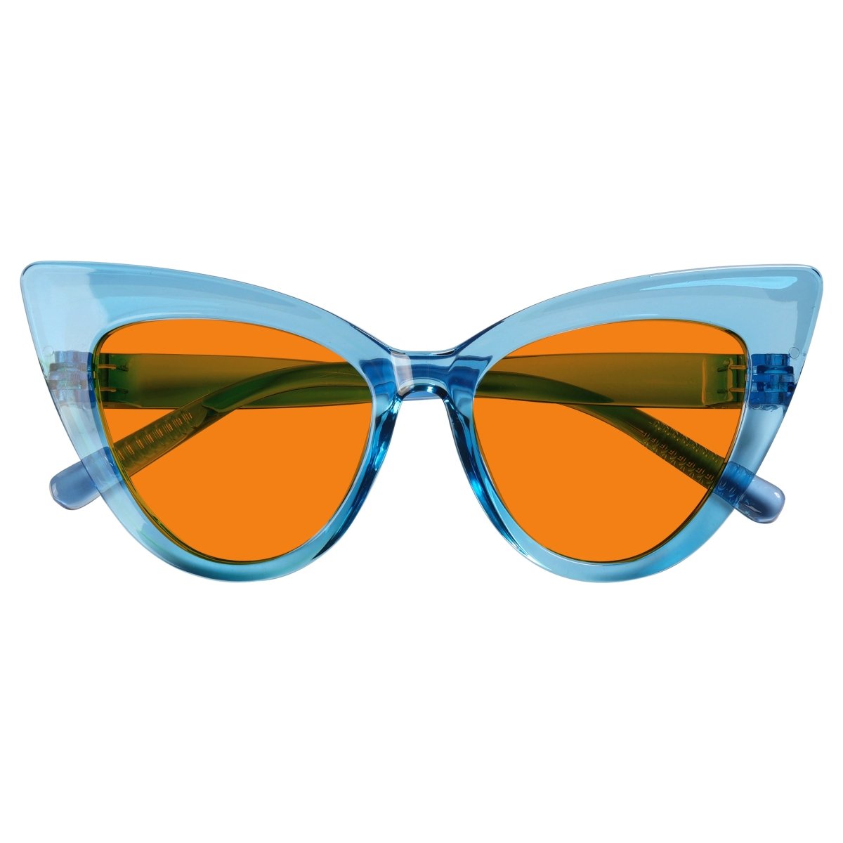 100% Blue Light Blocking Orange Cat - eye Nighttime Glasses R2318 - B98eyekeeper.com