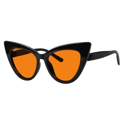 100% Blue Light Blocking Orange Cat - eye Nighttime Glasses R2318 - B98eyekeeper.com