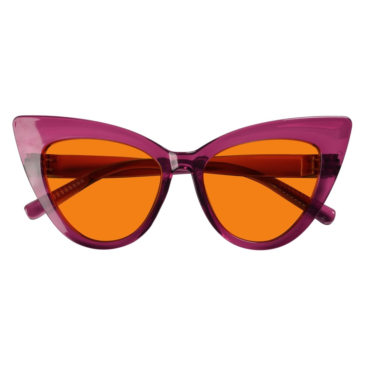 100% Blue Light Blocking Orange Cat - eye Nighttime Glasses R2318 - B98eyekeeper.com