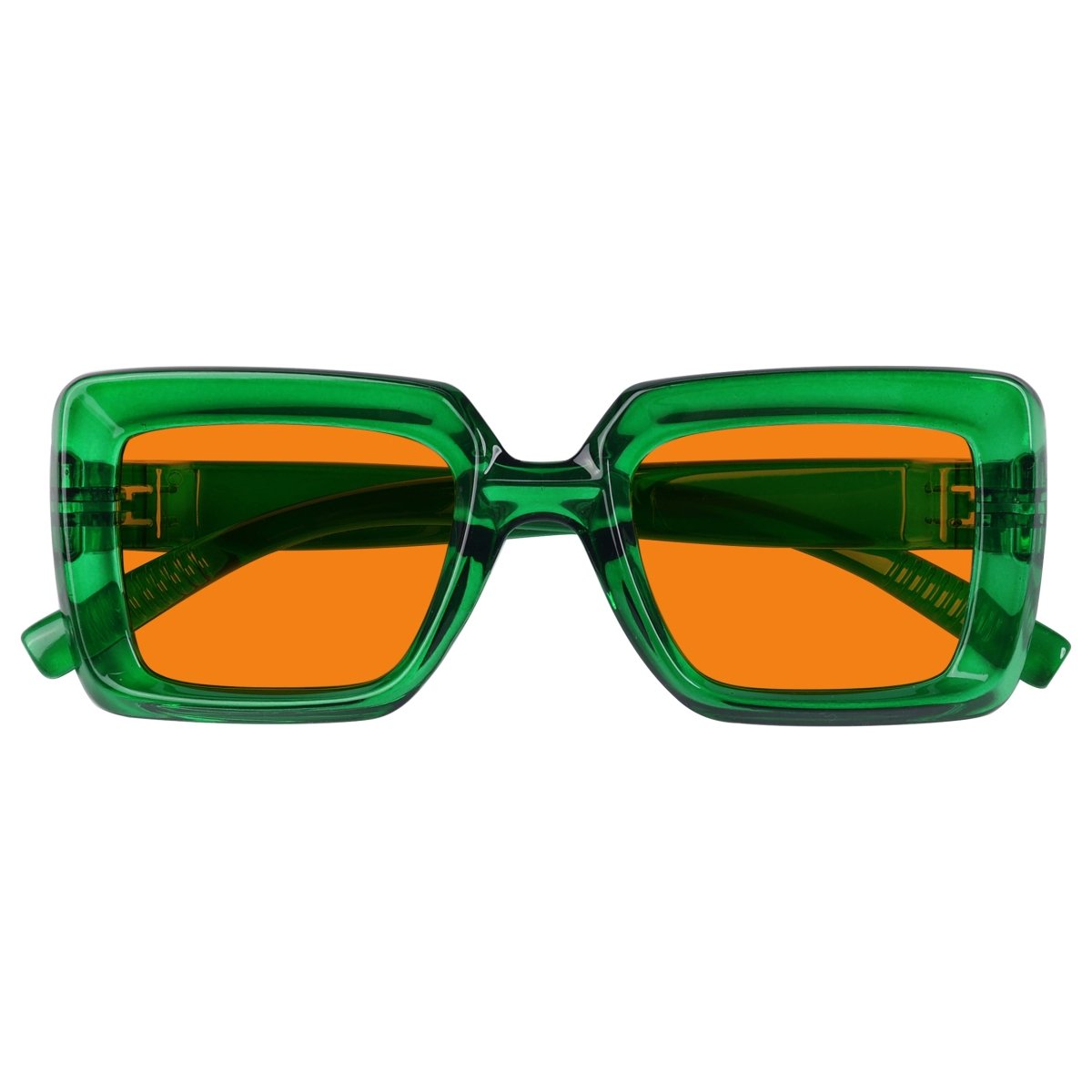 100% Blue Light Blocking Orange Thick Frame Screwless Eyewear NR2101 - B98eyekeeper.com