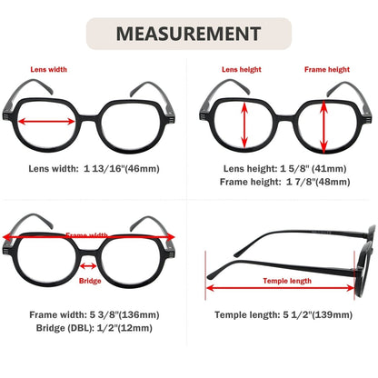 12 Pack Chic Oval Fully Magnified Reading Glasses R2016eyekeeper.com