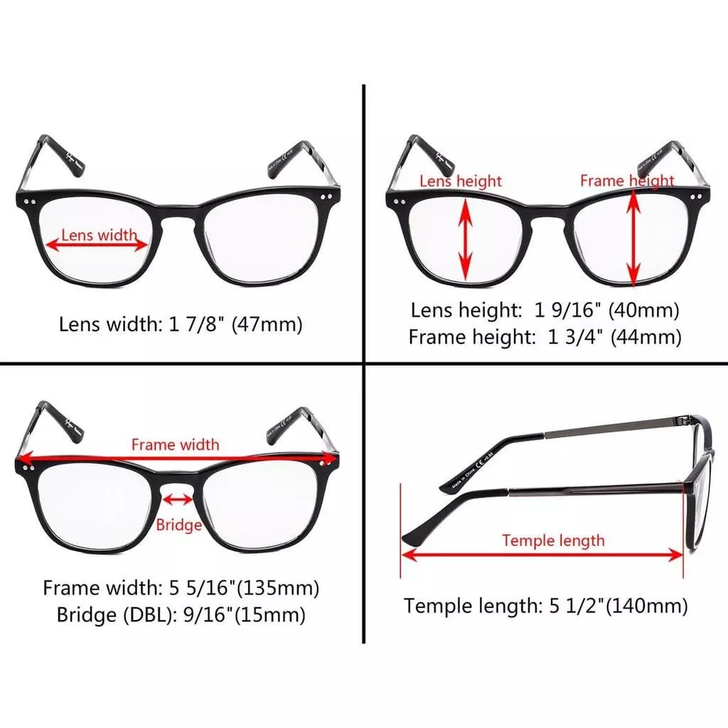 12 Pack Metal Arms Reading Glasses Classic Stylish Readers RJ003eyekeeper.com