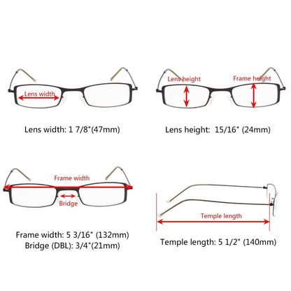 12 Pack Metal Frame Lightweight Reading Glasses R15005eyekeeper.com