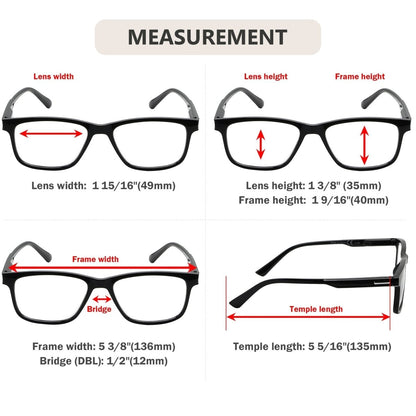 12 Pack Rectangle Chic Reading Glasses Design Readers R005Neyekeeper.com