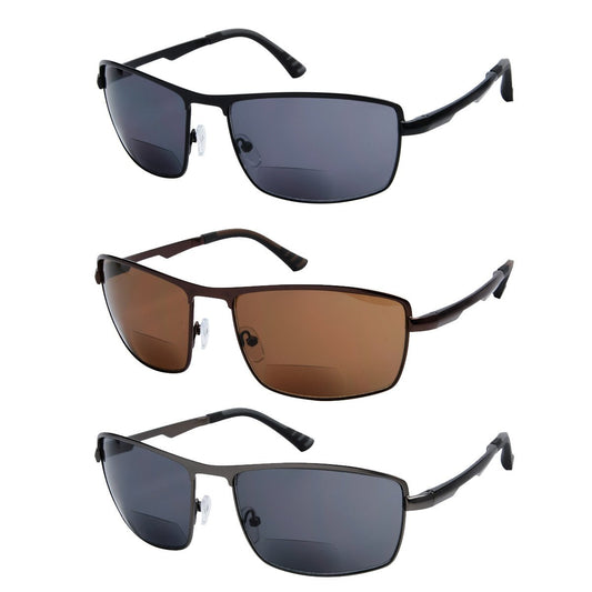 3 Pack Bifocal Sunglasses Sunshine Readers Outdoor Reading Glasses SG802eyekeeper.com