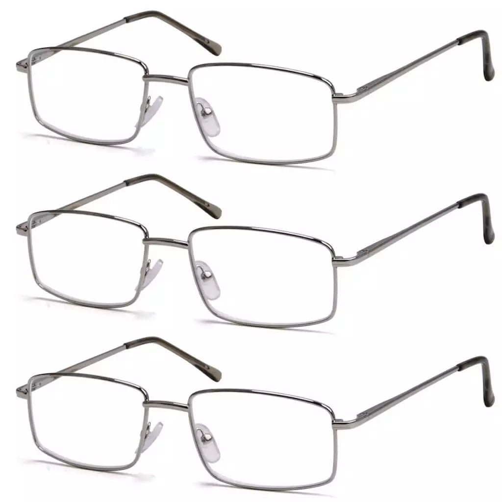 3 Pack Classic Metal Frame Reading Glasses R15023eyekeeper.com