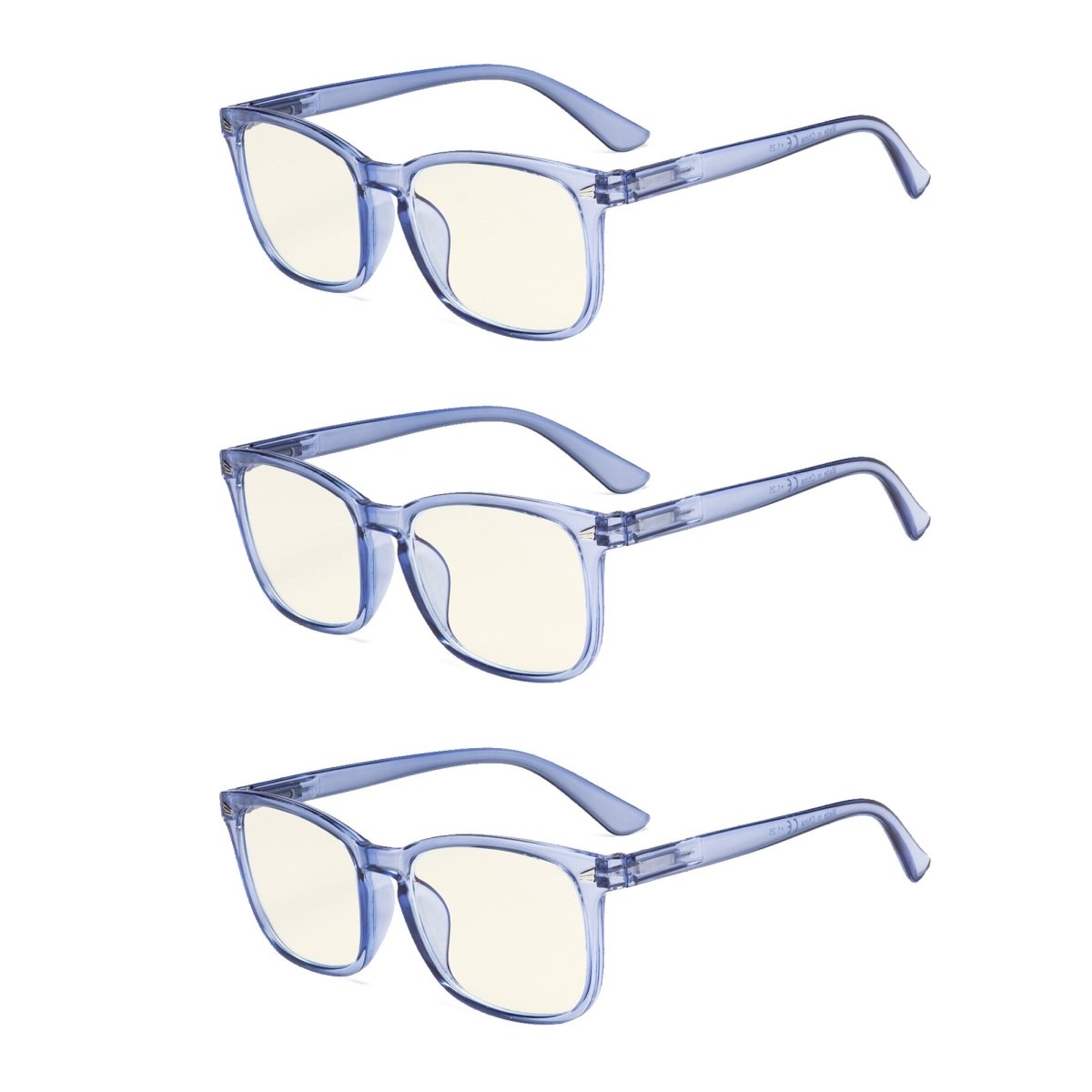 Lot de 3 lunettes de lecture classiques à filtre de lumière bleue UVRT1801