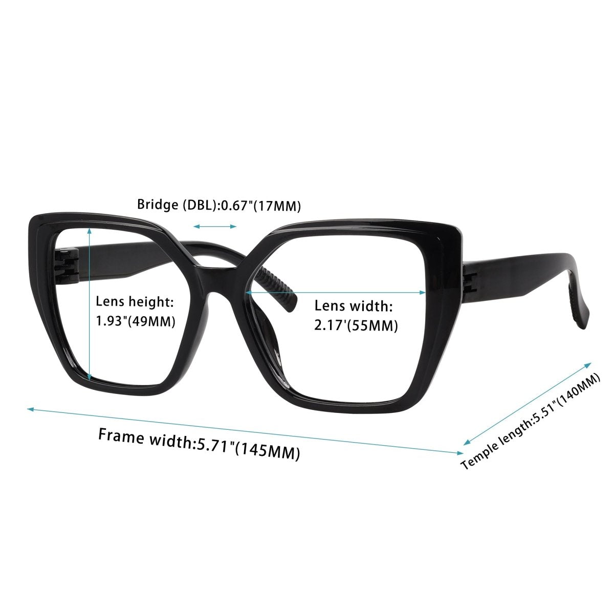 30% Blue Light Blocking Glasses Oversized Metalless Screwless R2314 - B15eyekeeper.com