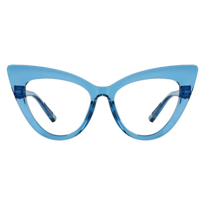 30% Blue Light Blocking Oversized Cat - eye Screwless Glasses R2318 - B15eyekeeper.com