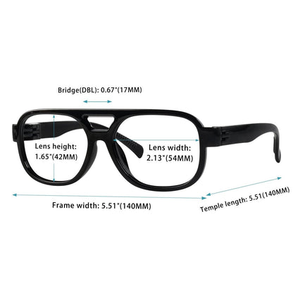 30% Blue Light Blocking Pilot Metalless Eyeglasses R2515 - B15eyekeeper.com