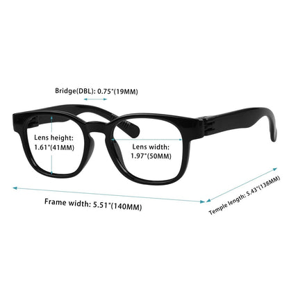 30% Blue Light Blocking Square Metalless Glasses NR144 - B15eyekeeper.com