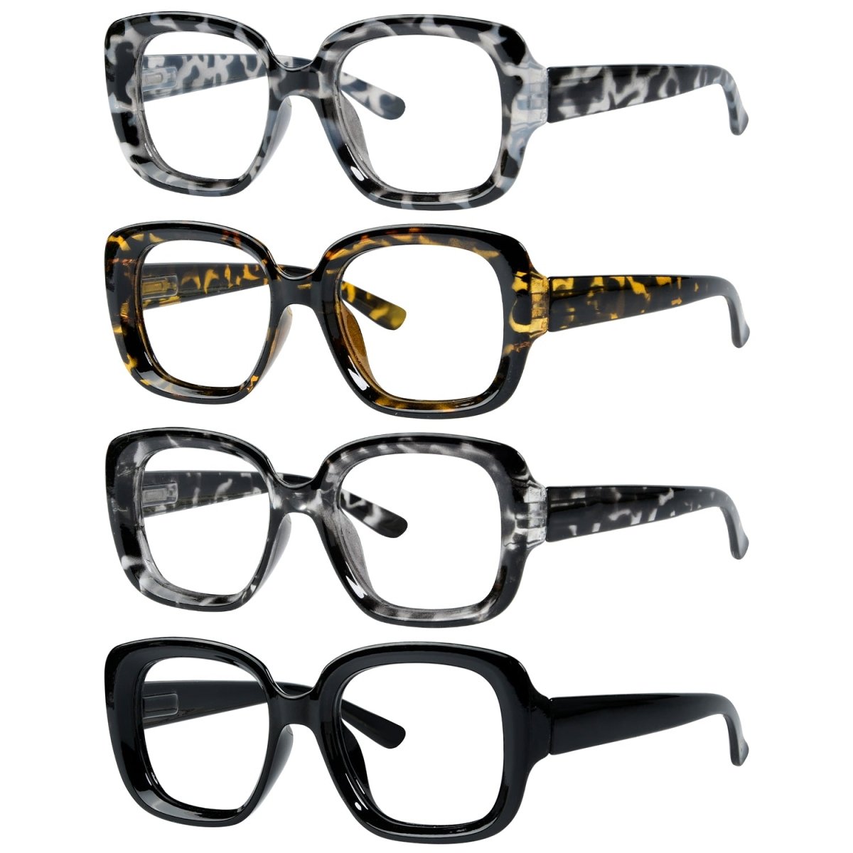 4 Pack Classic Thicker Frame Reading Glasses Newish Readers R2035eyekeeper.com