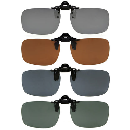 4 Pack Flip up Clip on Sunglasses Polarized JQ3 (60MMx43MM)eyekeeper.com