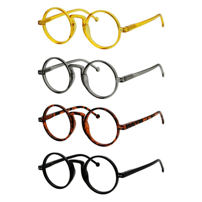 4 paquets de lunettes de lecture rondes rétro R2140