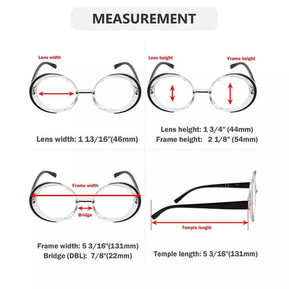 4 Pack Round Reading Glasses Stylish Readers R2005Neyekeeper.com