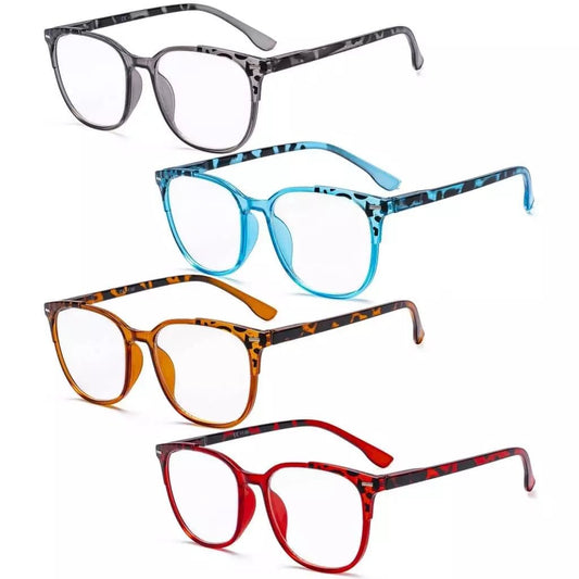 4 Pack Stylish fashionable Oval Reading Glasses R9001Deyekeeper.com