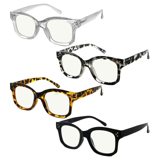 4 Pack Thicker Frame Progressive Multifocus Reading Glasses M2002eyekeeper.com