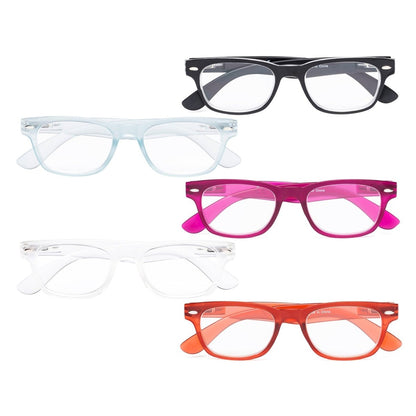 5 Pack Chic Reading Glasses Classic Readers RFH4eyekeeper.com