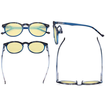 5 Pack Stylish Oval Blue Light Blocking Reading Glasses TM071Feyekeeper.com
