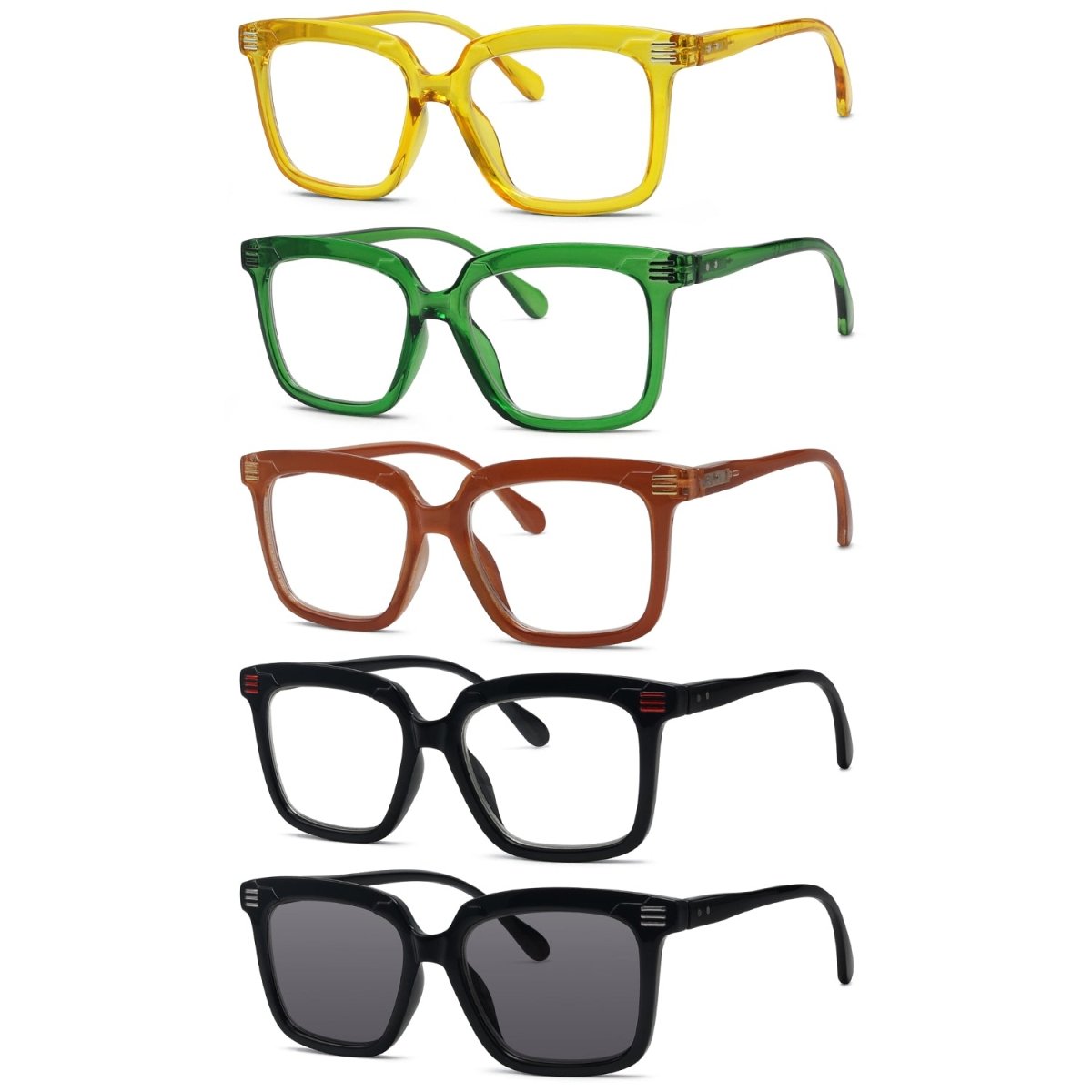 5 Pack Stylish Reading Glasses Fashionable Readers R2108eyekeeper.com