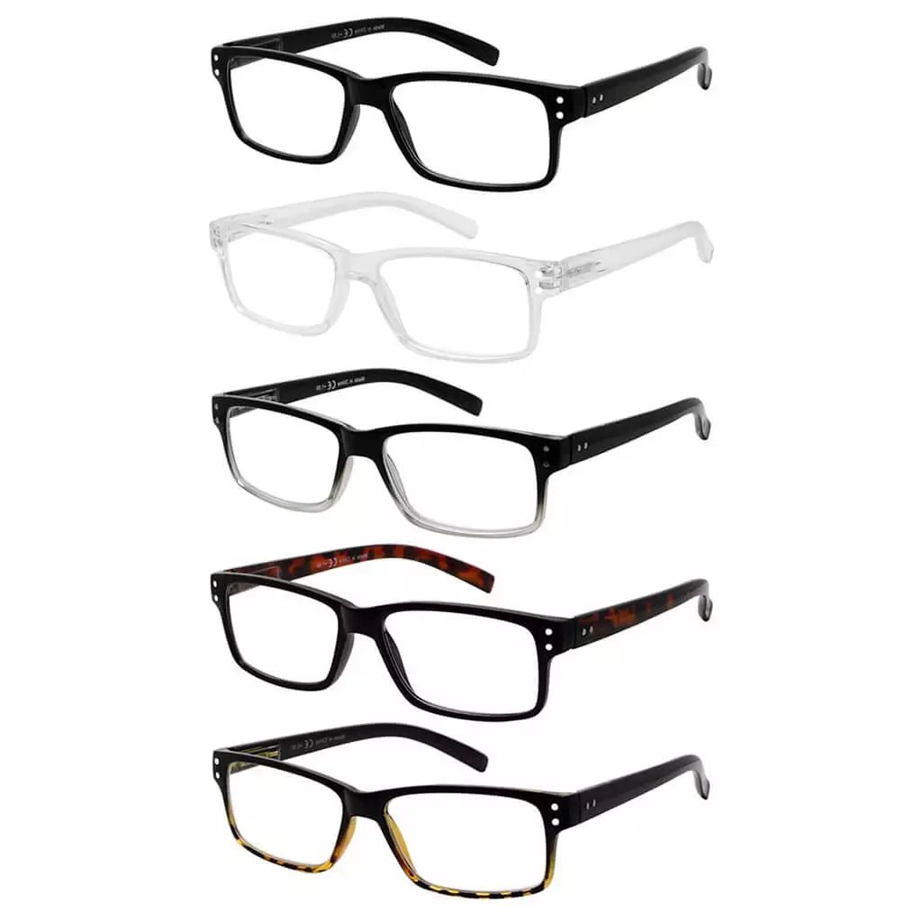 5 Pack Vintage Reading Eyeglasses Classic Readers R032eyekeeper.com