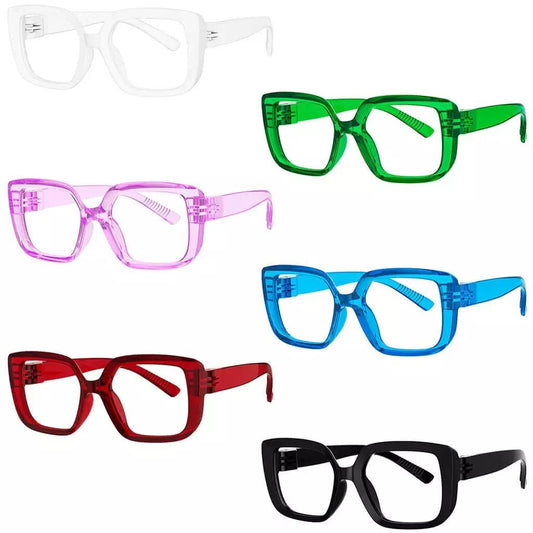 6 Pack 30% Blue Light Blocking Metalless Screwless Reading Glasses NR2014 - B15eyekeeper.com