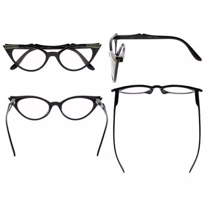 6 Pack Cat - eye Reading Glasses Include Sunshine Readers R914eyekeeper.com