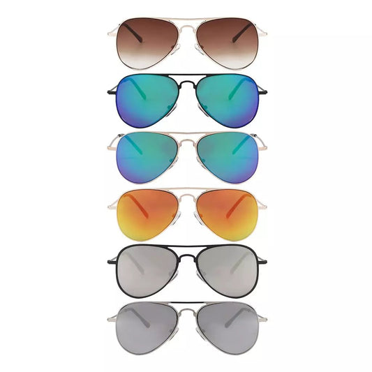 6 Pack Child Pilot Sunglasses Lightweight Sun Glasses S15016eyekeeper.com