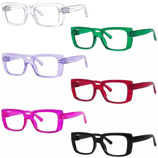 6 Pack Metalless Thicker Spring Hinge Reading Glasses NR9107eyekeeper.com
