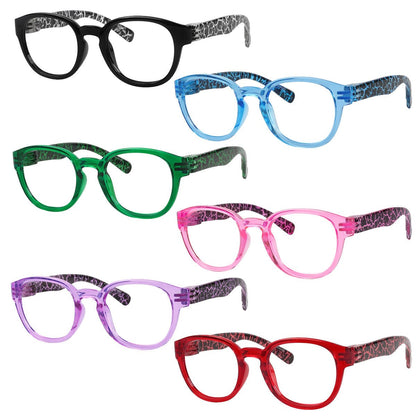 6 Pack Oval Screwless Metalless Reading Glasses NR124eyekeeper.com