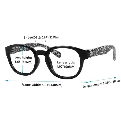 6 Pack Oval Screwless Metalless Reading Glasses NR124eyekeeper.com