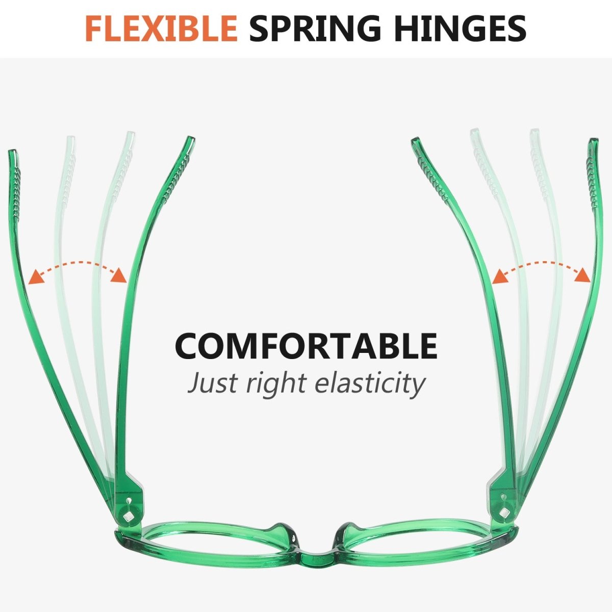 6 Pack Oversized Screwless Metalless Reading Glasses R2317eyekeeper.com