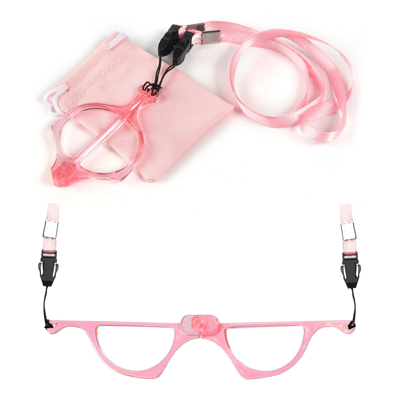 6 Pack Handhold Screwless Folding Reading Glasses with Neck Strap NR153