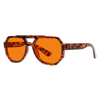 Les lunettes pilote métalliques orange bloquant 100 % la lumière bleue modèle NR2309-B98.