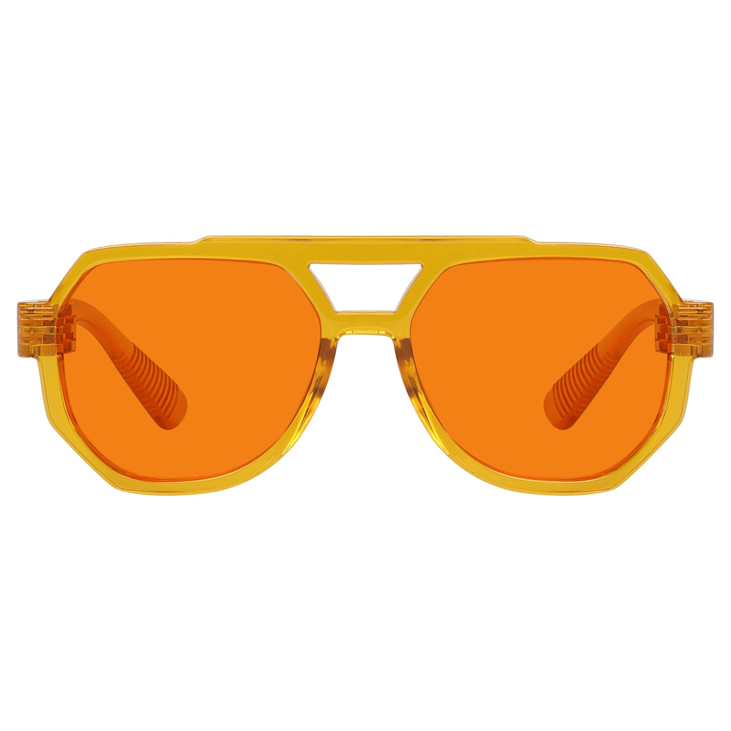 Les lunettes pilote métalliques orange bloquant 100 % la lumière bleue modèle NR2309-B98.