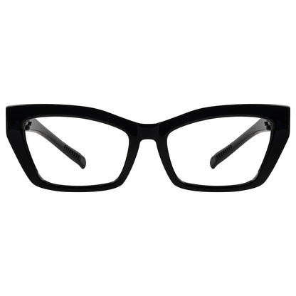 Oeil de chat 30% Blocage de la lumière bleue Lunettes sans vis en métal R2516-B15