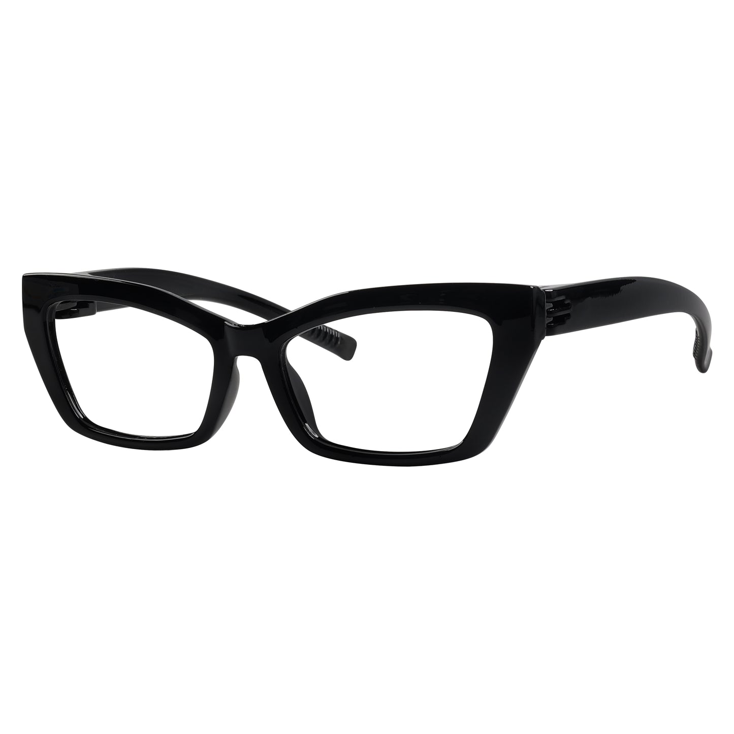 Oeil de chat 30% Blocage de la lumière bleue Lunettes sans vis en métal R2516-B15